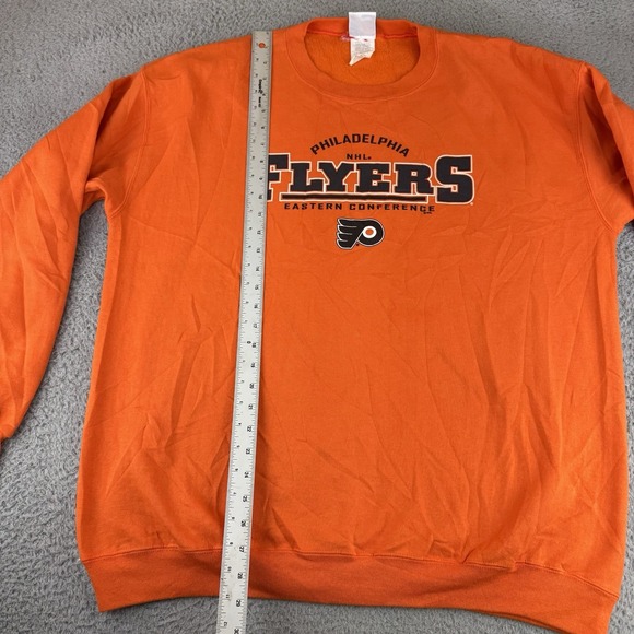 Philadelphia Flyers Pullover Sweatshirt XL Spell Out Graphic Hockey Mens Vtg NHL - Picture 7 of 9